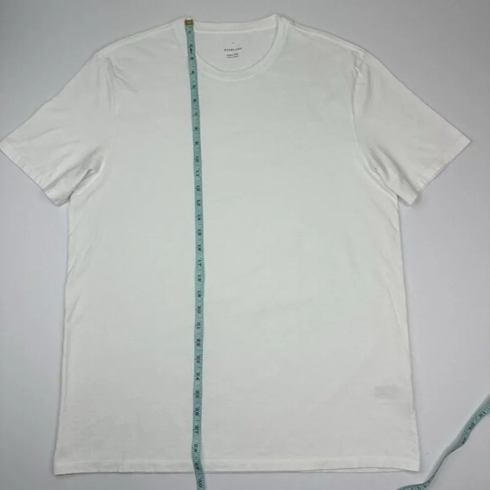 Everlane Mens Organic Cotton Crew Neck T-Shirt White‎ Short Sleeve Size L NWOT - Picture 6 of 9